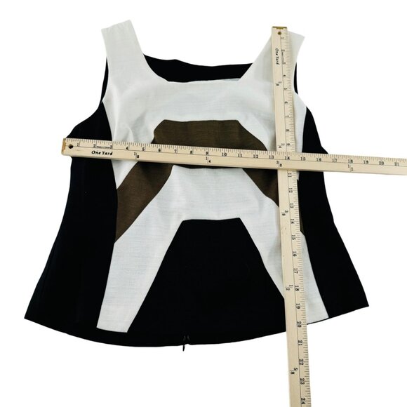 Perceptions Women’s Geometric Color Block Sleeveless Top Size 10 Career - Picture 4 of 4